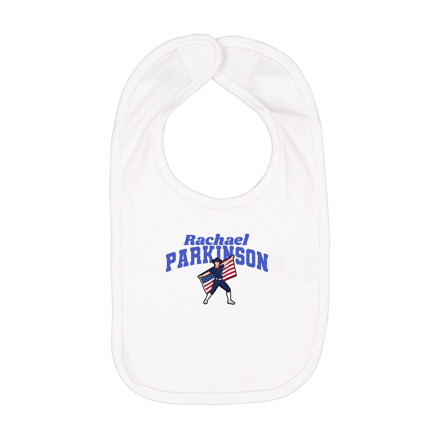 Infant Bib — Signature Arch in White