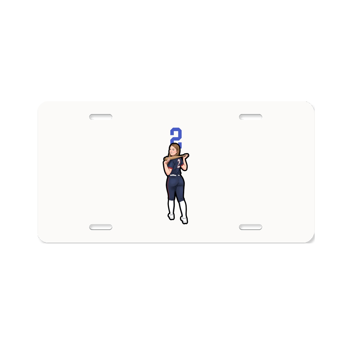 License Plate — Number Top in Classic
