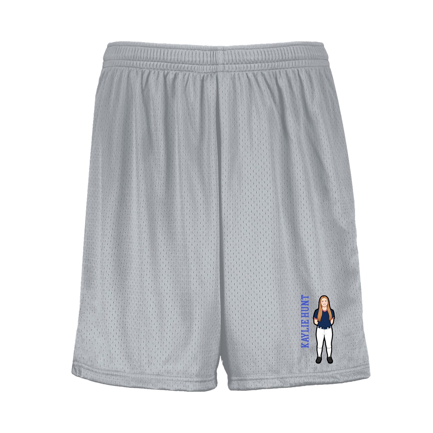 Shorts — Name Vertical in Silver