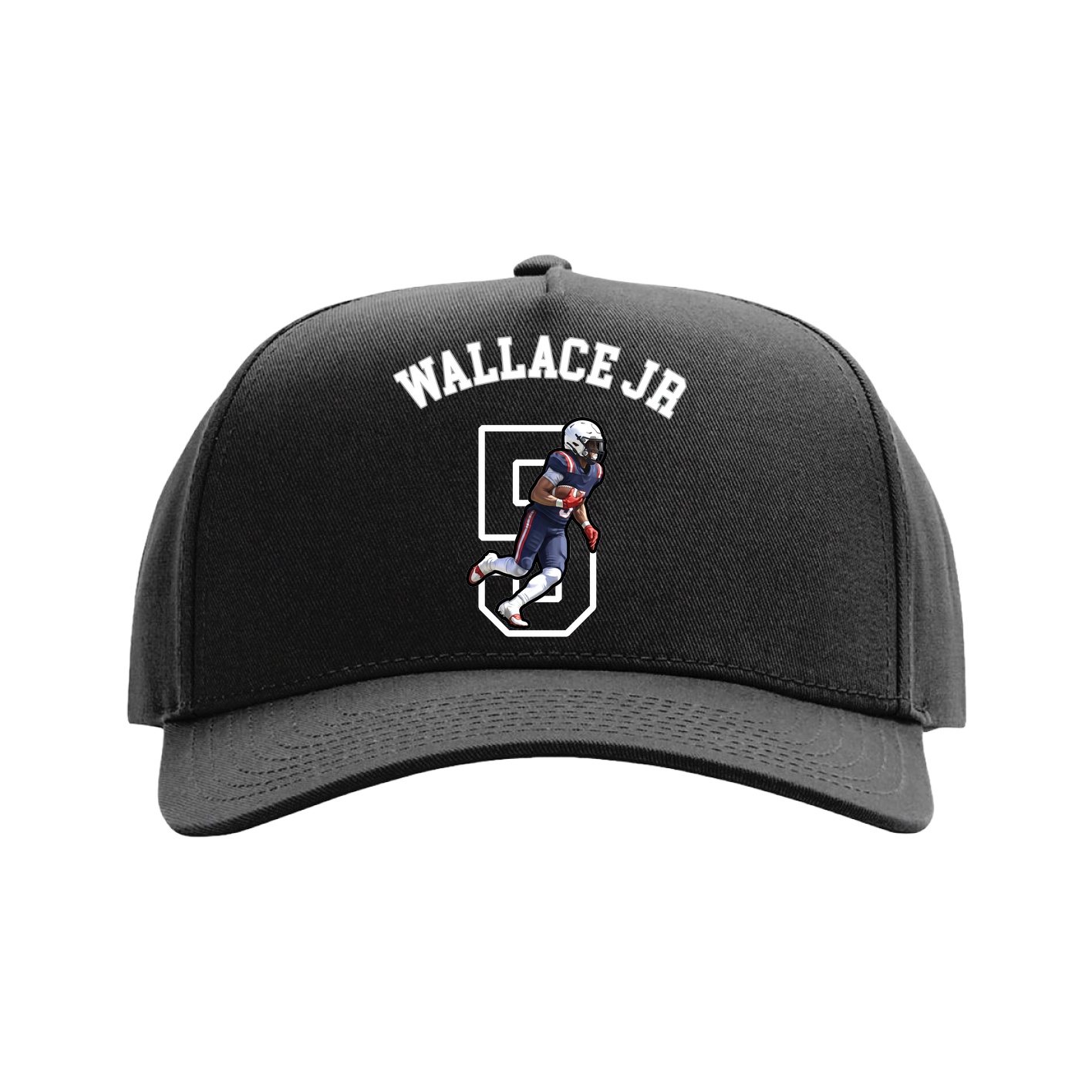 Full Fabric Five-Panel Champ Cap — Shirsey Arch in Black