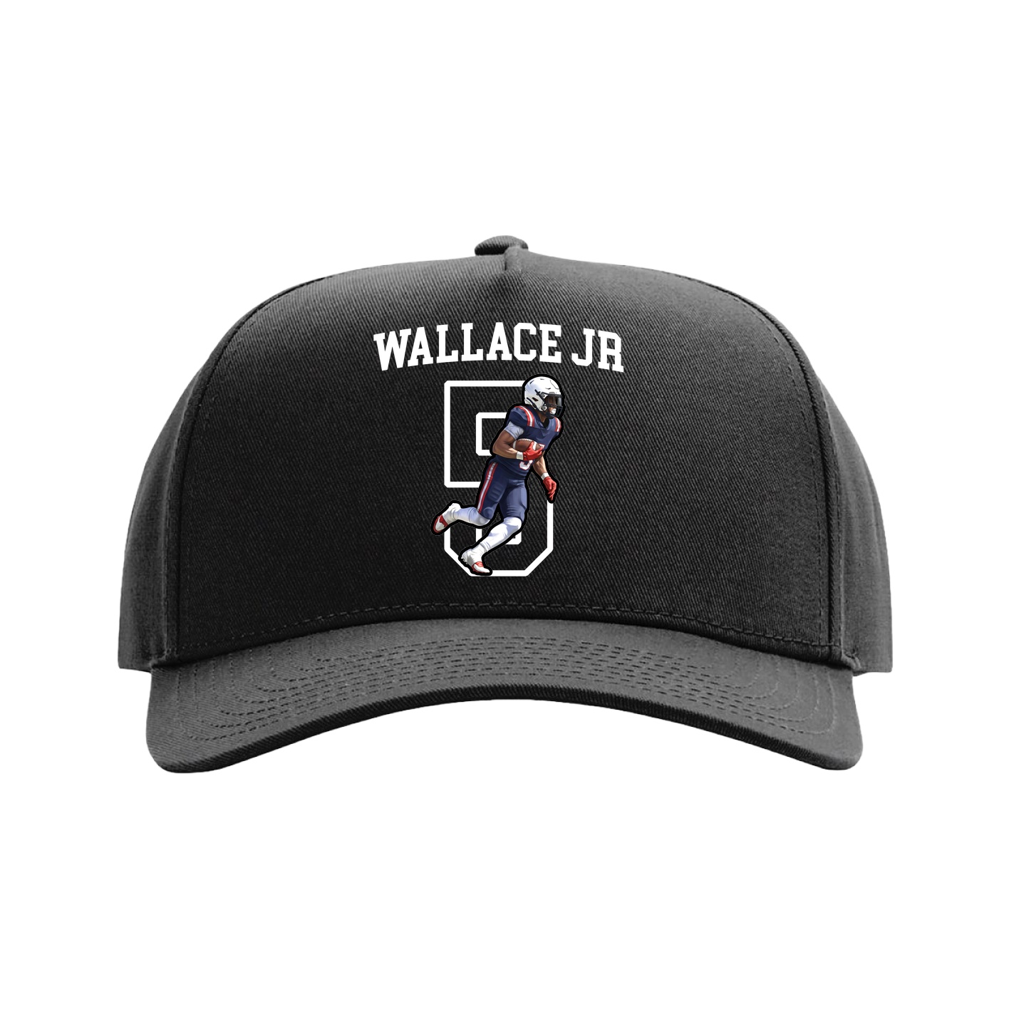Full Fabric Five-Panel Champ Cap — Shirsey in Black