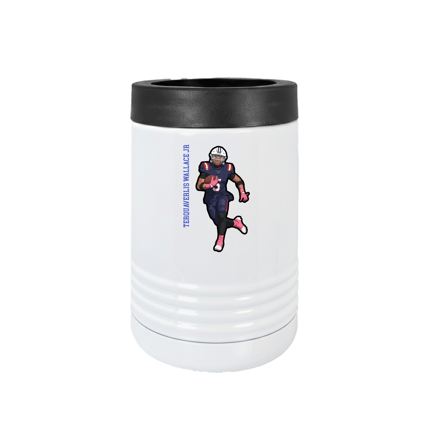 Beverage Holder — Name Vertical in White