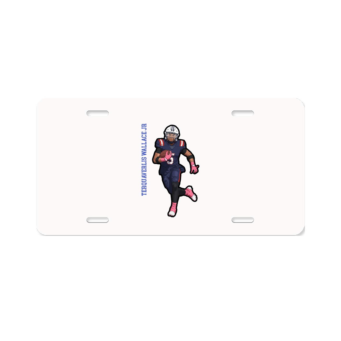 License Plate — Name Vertical in Classic