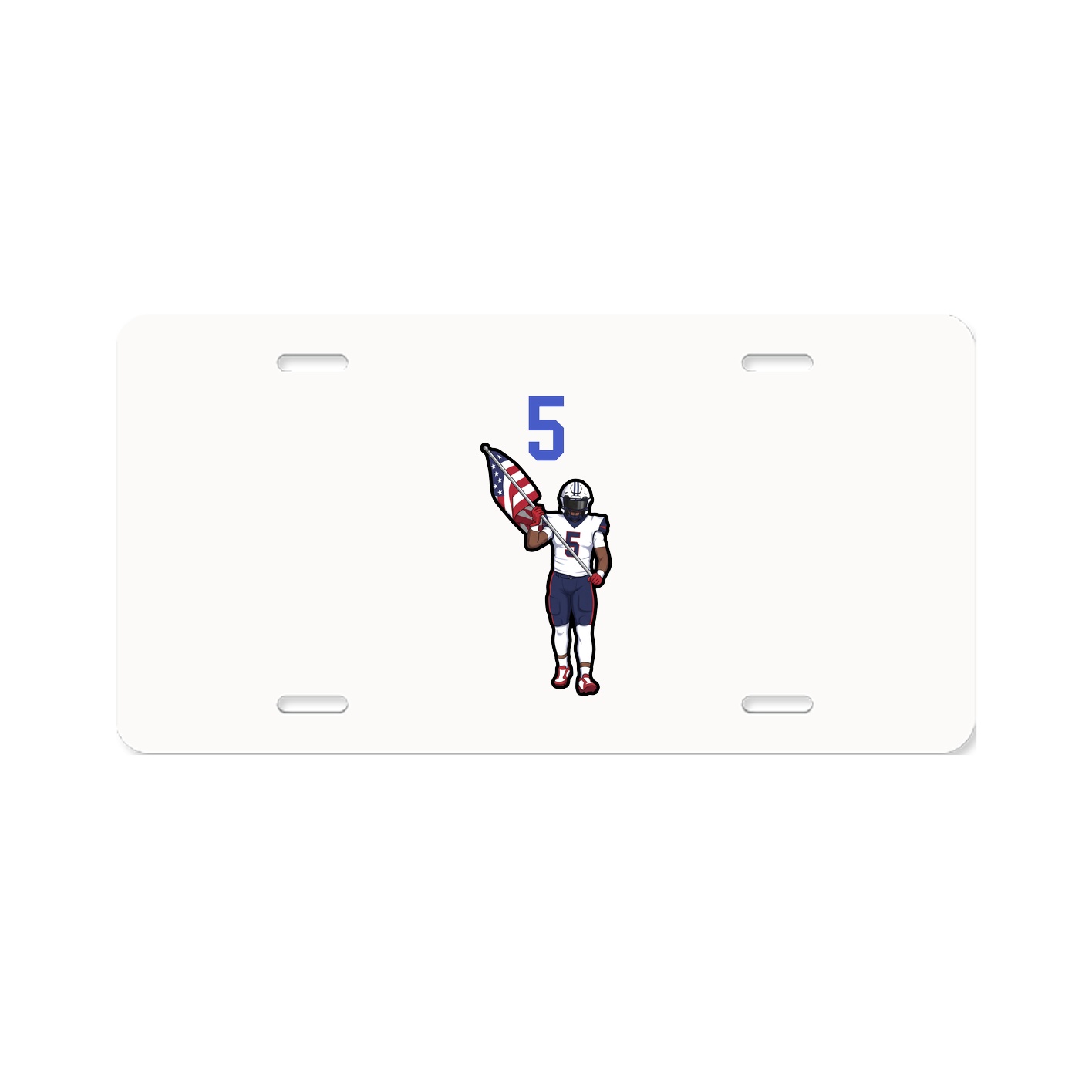 License Plate — Number Top in Classic