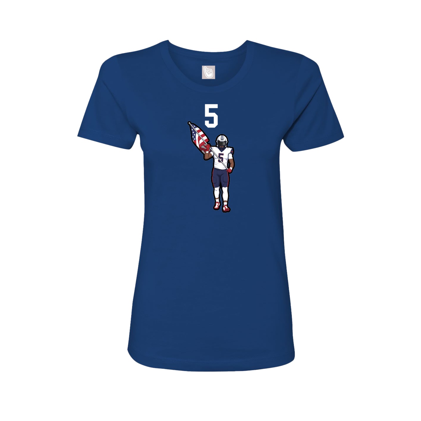 Womens Tee — Number Top in Royal