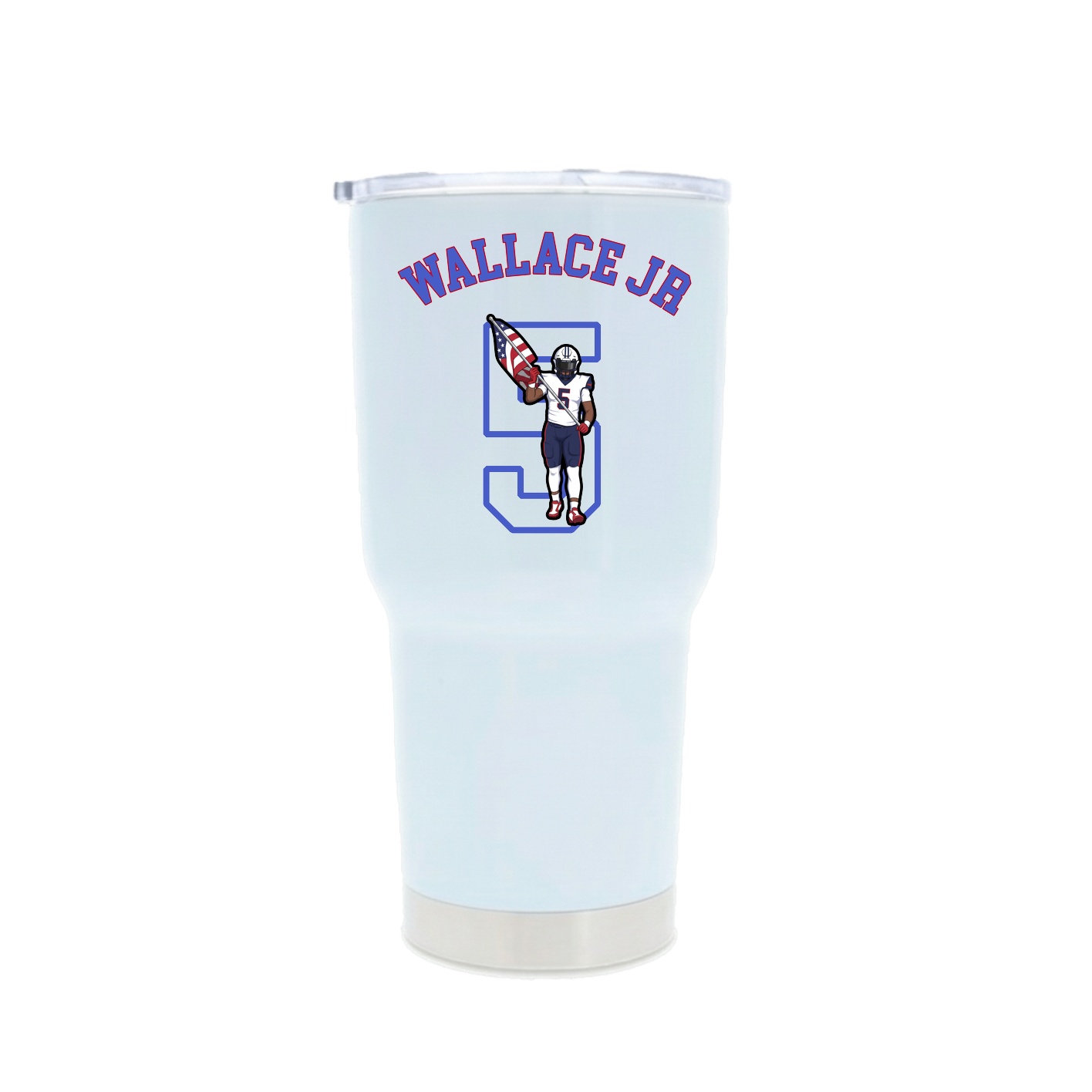 30oz Stainless Steel Tumbler — Shirsey Arch in White