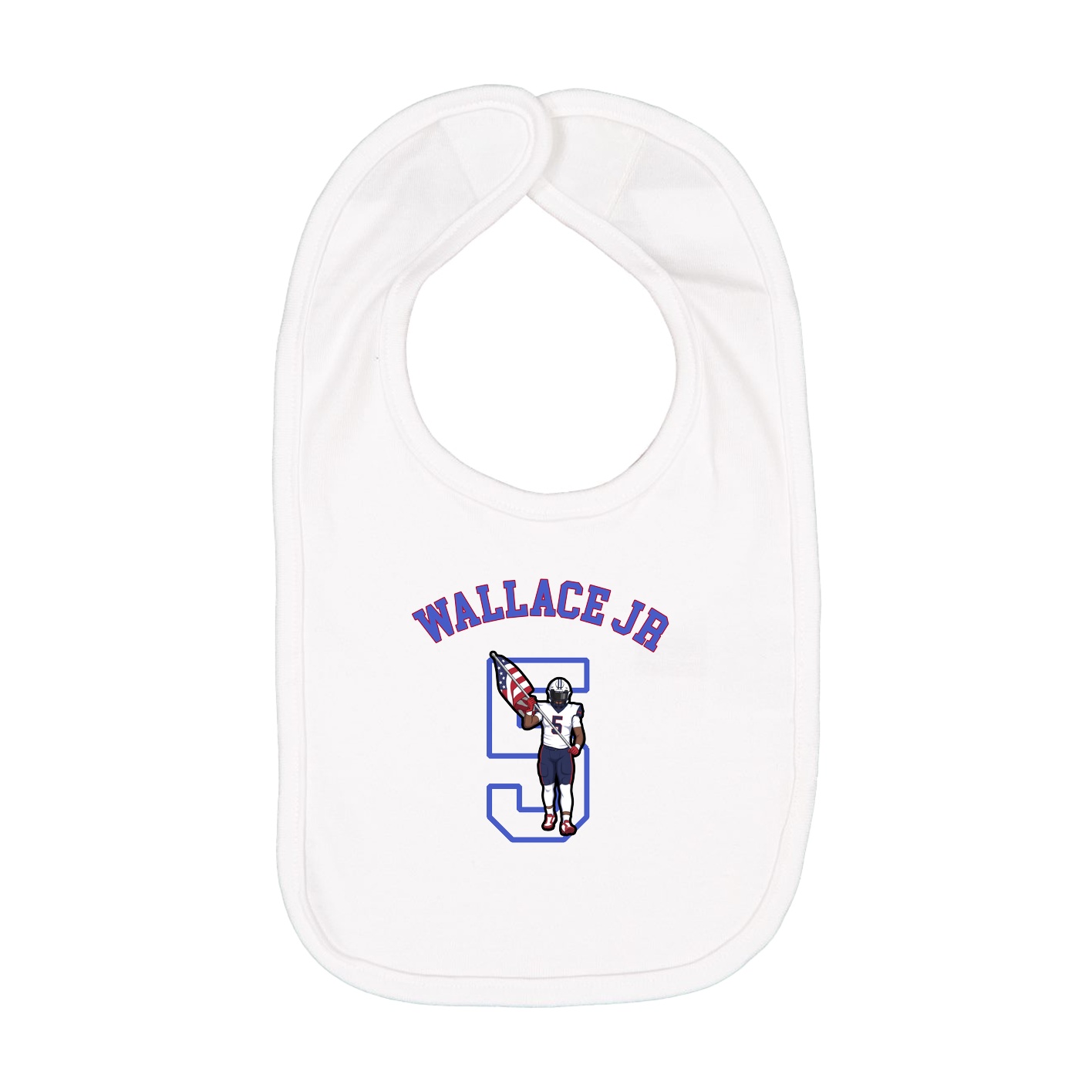 Infant Bib — Shirsey Arch in White