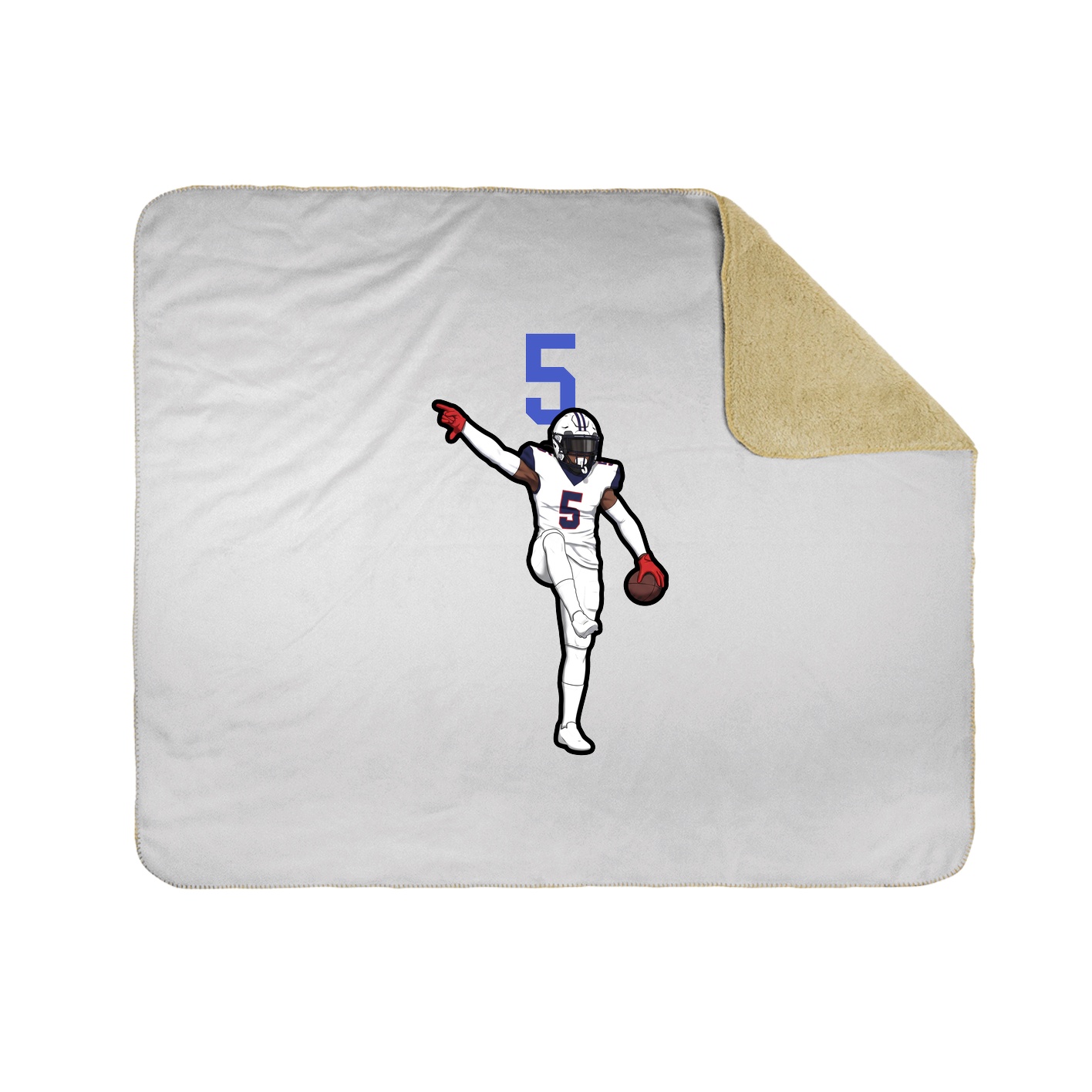 Throw Blanket — Number Top in White