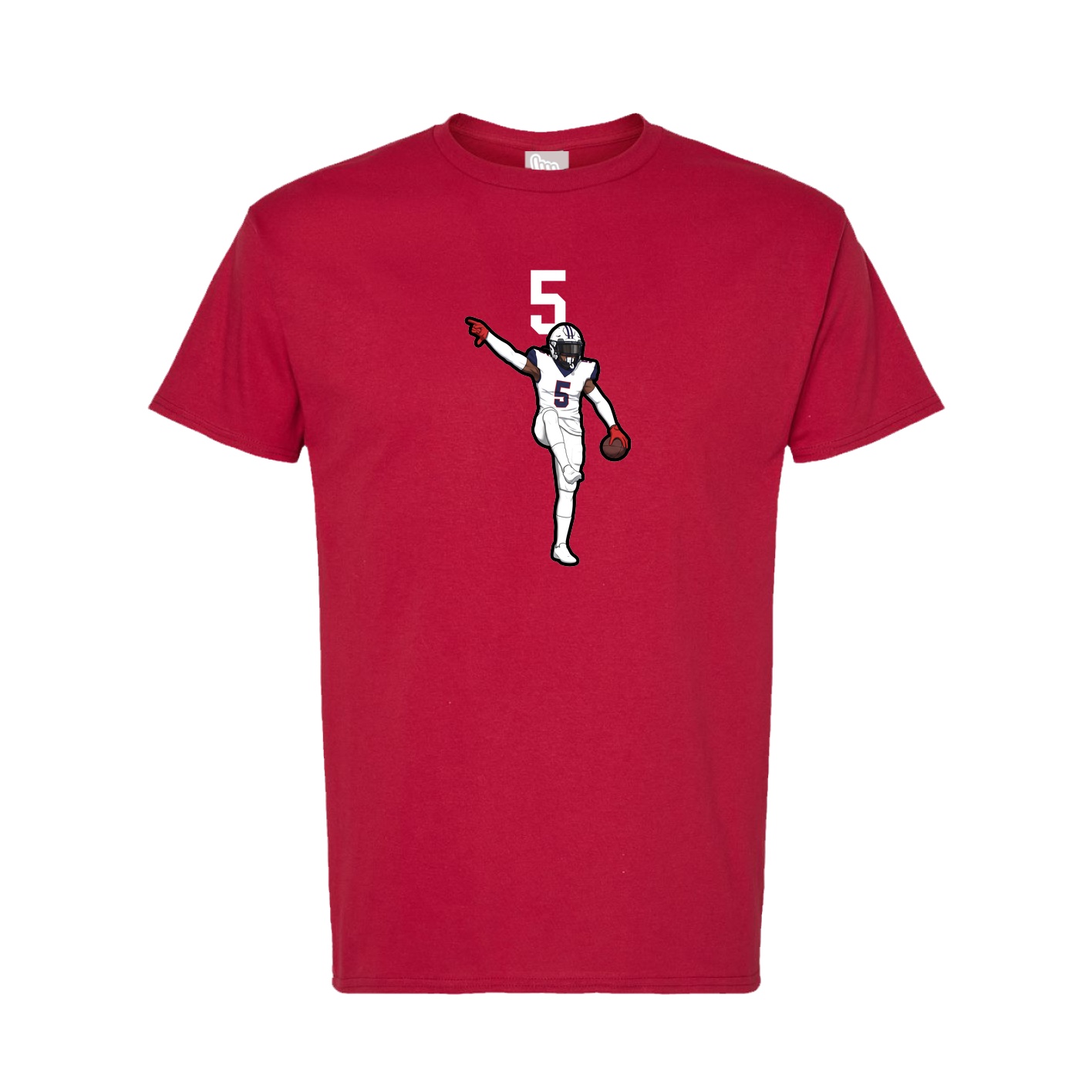 Tee — Number Top in Crimson
