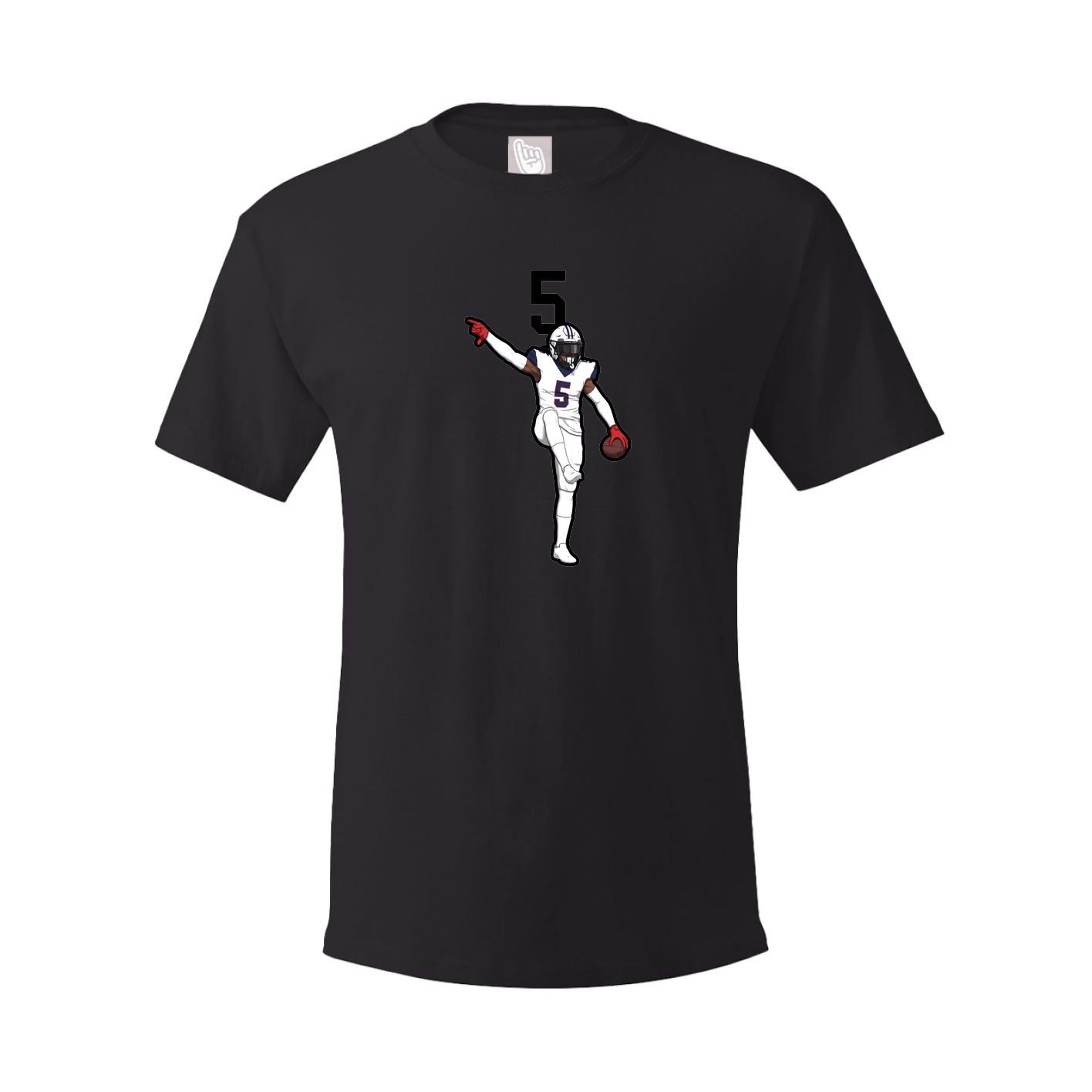 Youth Tee — Number Top in Black