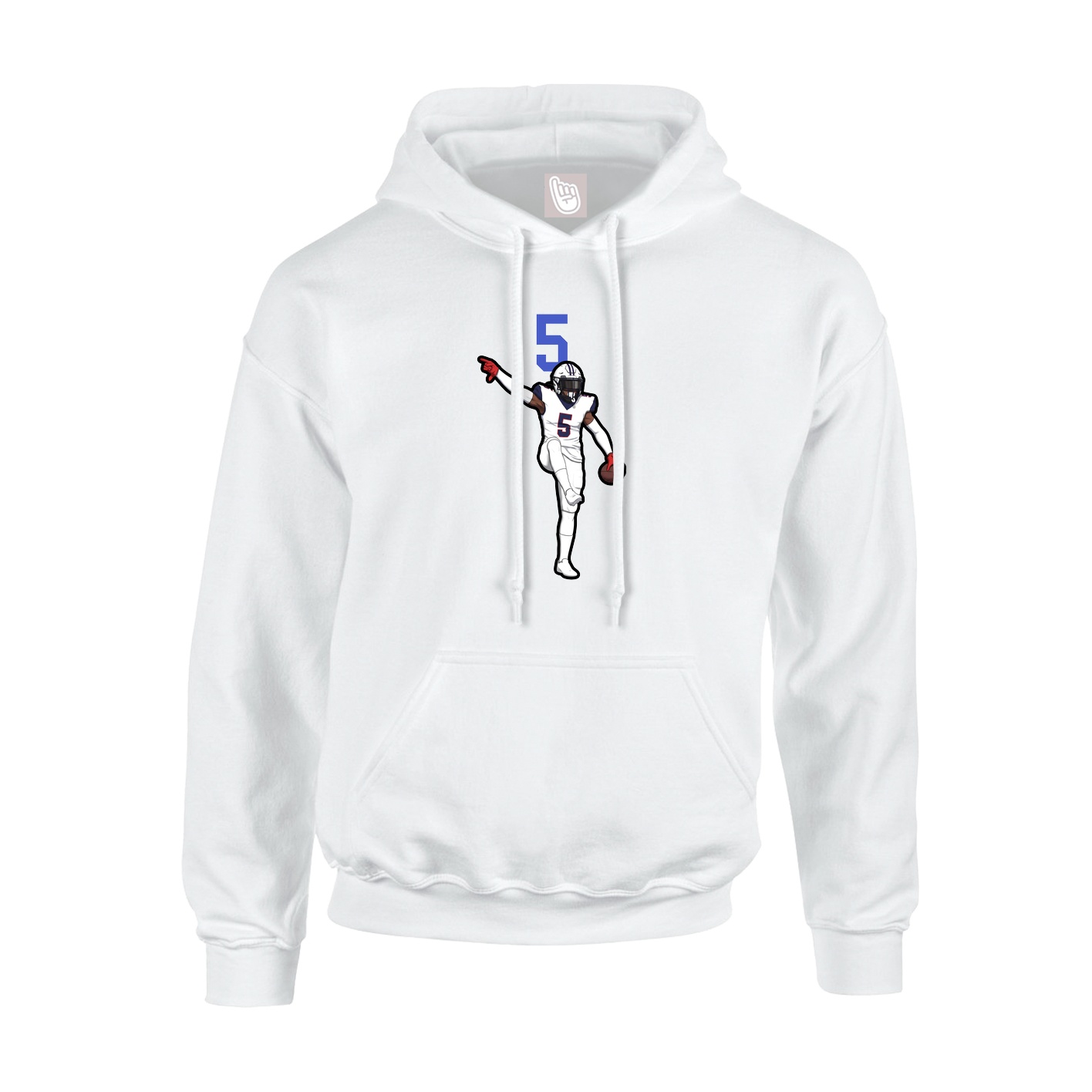 Hoodie — Number Top in White