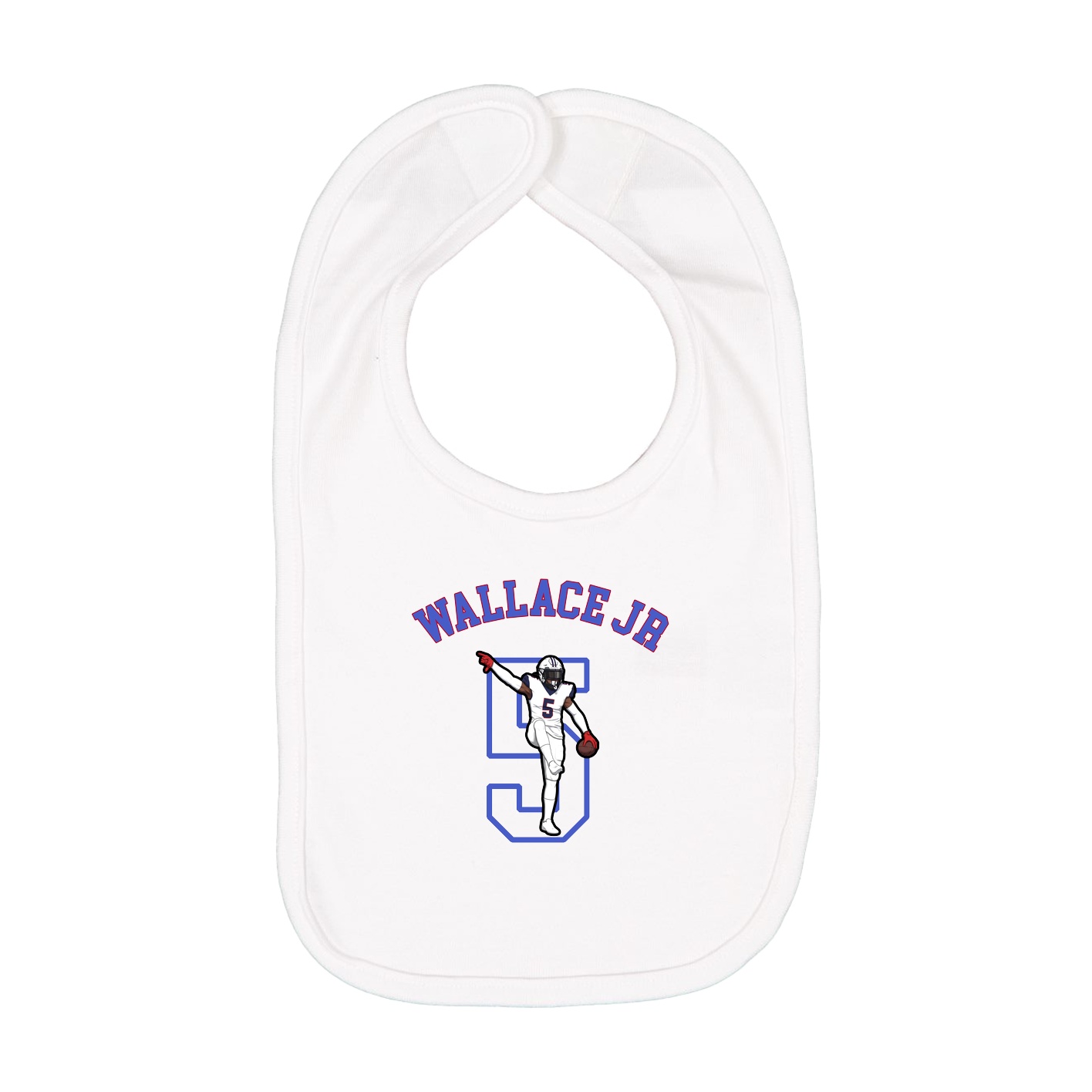 Infant Bib — Shirsey Arch in White