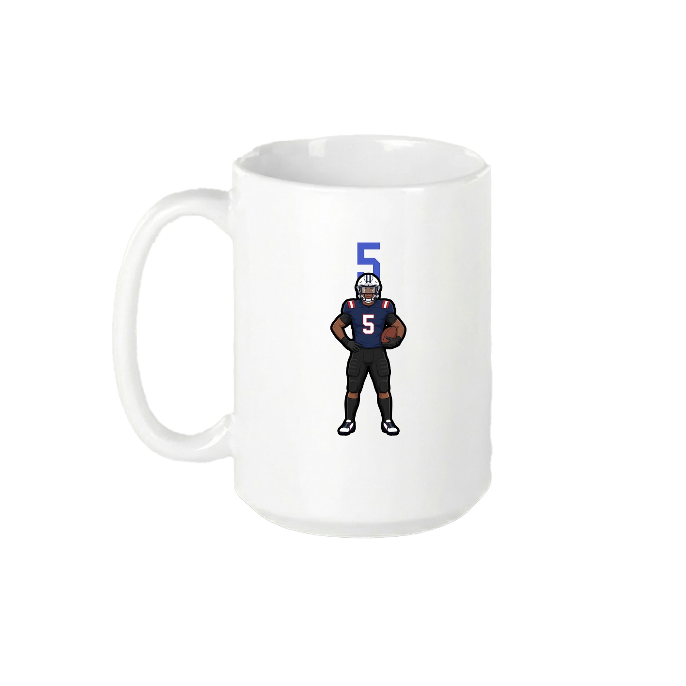 15oz Coffee Mug — Number Top in White