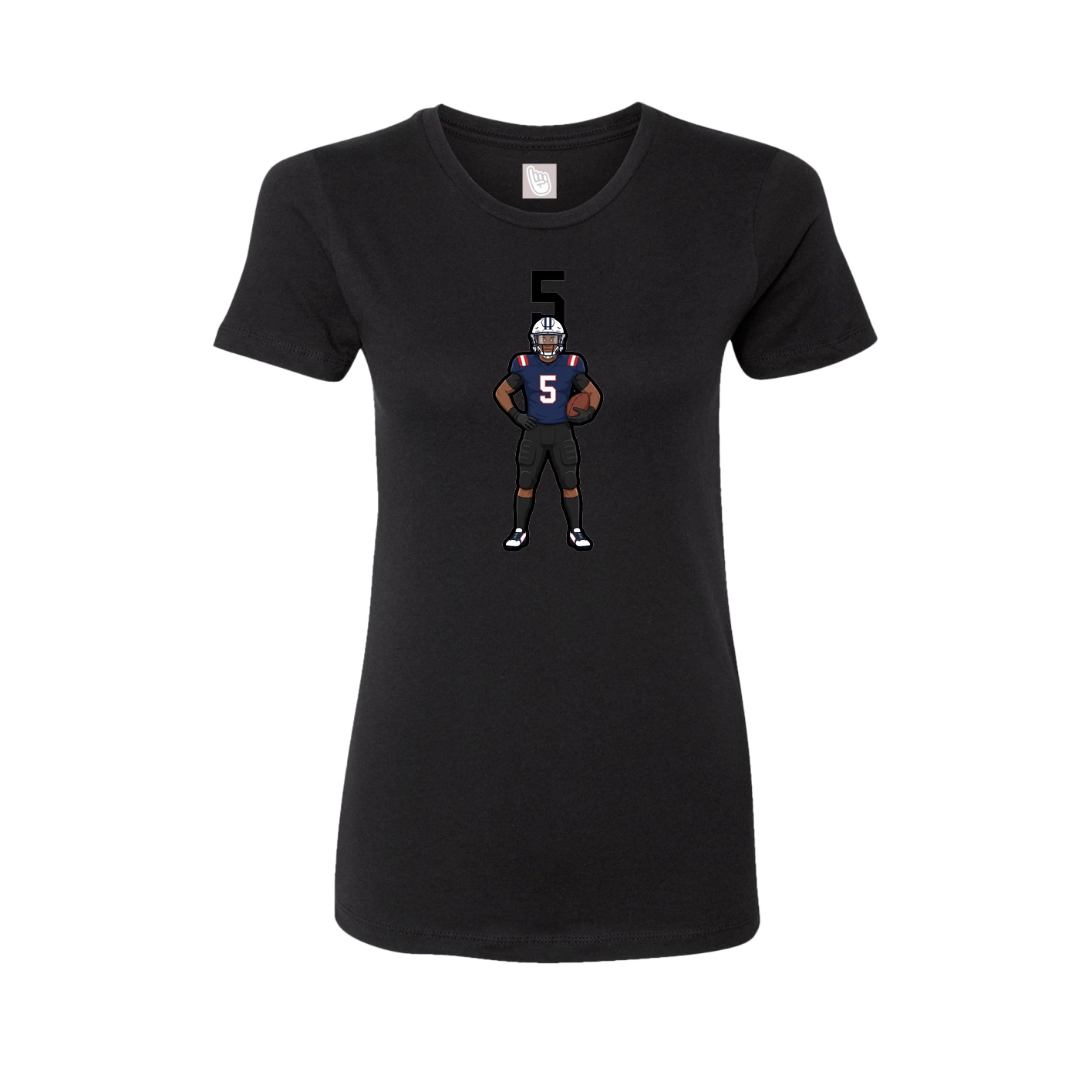 Womens Tee — Number Top in Black