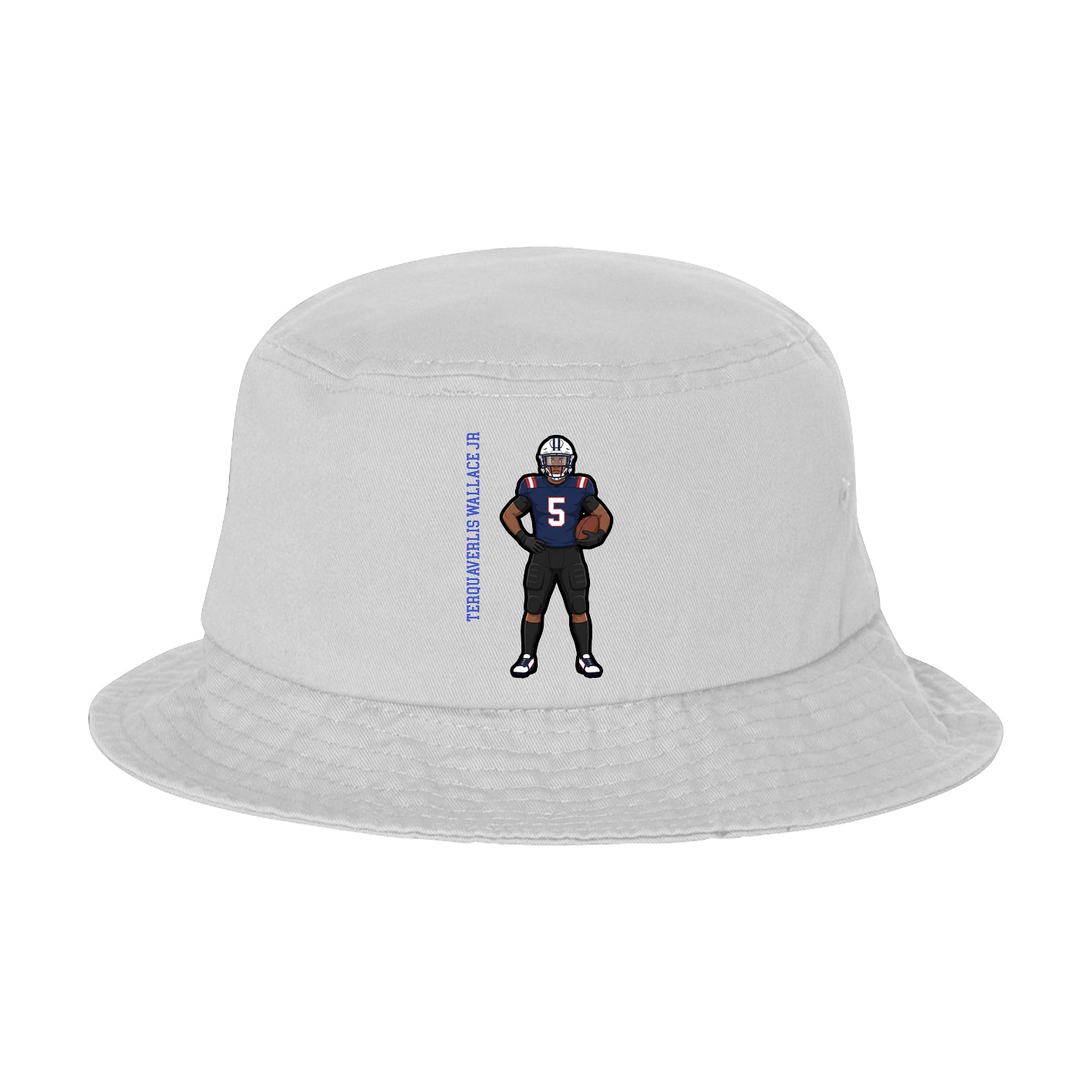 Bucket Cap — Name Vertical in White