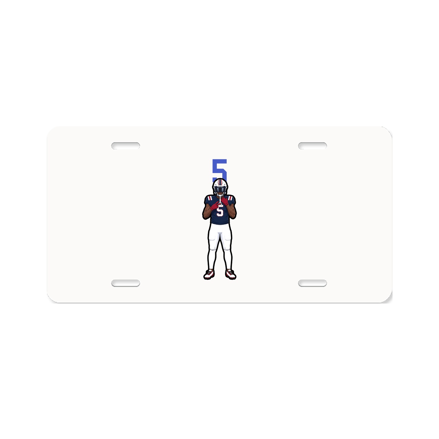 License Plate — Number Top in Classic