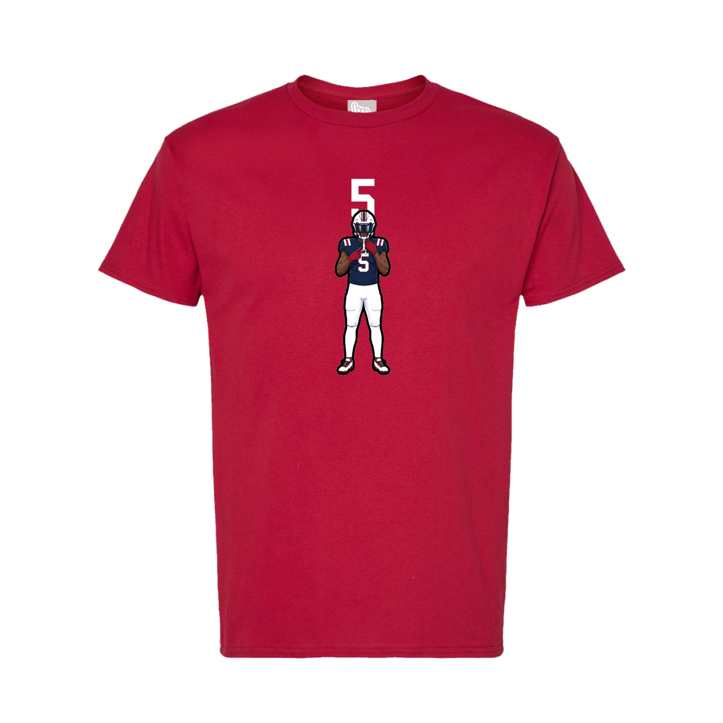 Tee — Number Top in Crimson