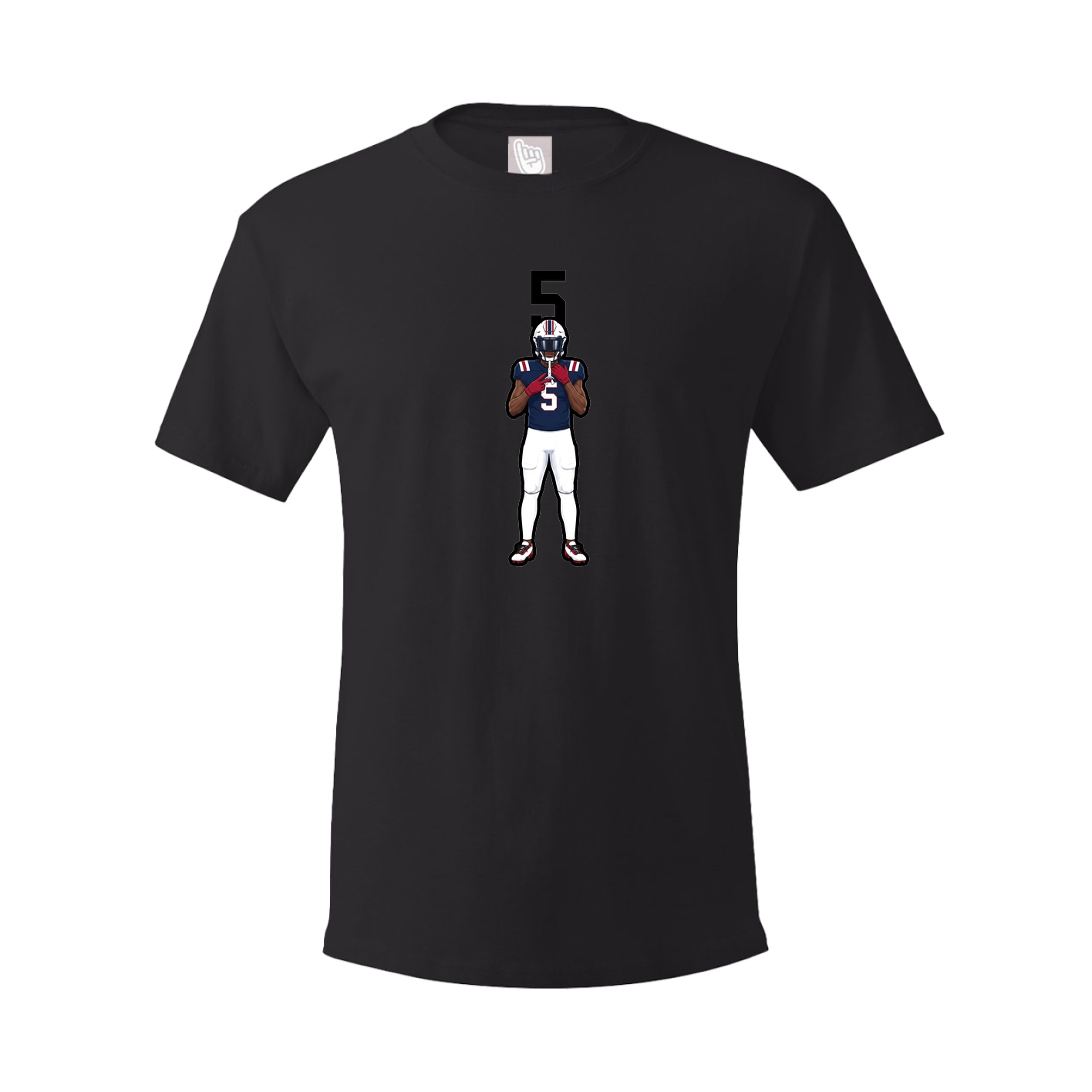 Youth Tee — Number Top in Black