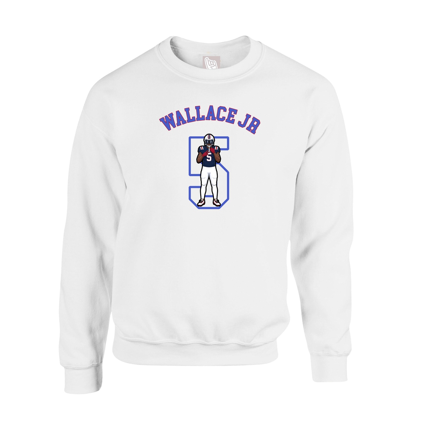 Fleece Crew — Shirsey Arch in White