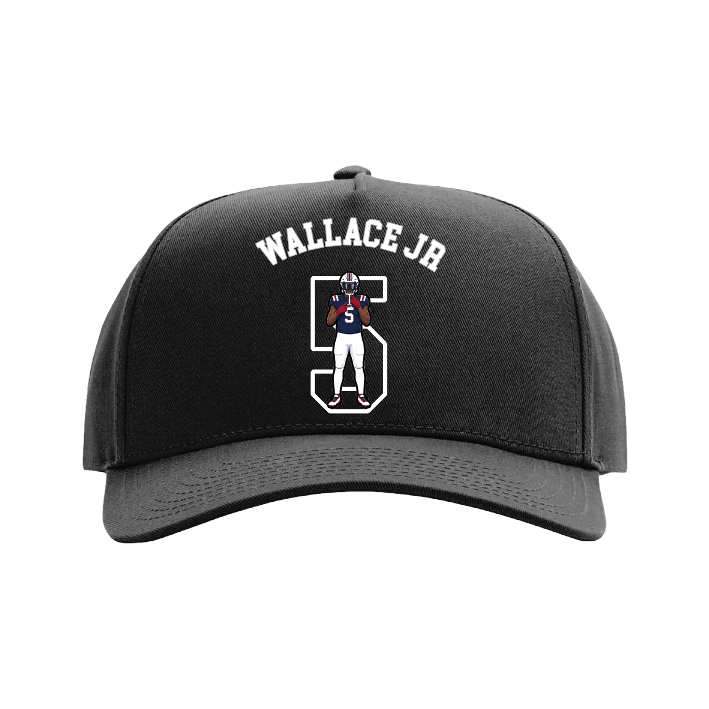 Full Fabric Five-Panel Champ Cap — Shirsey Arch in Black