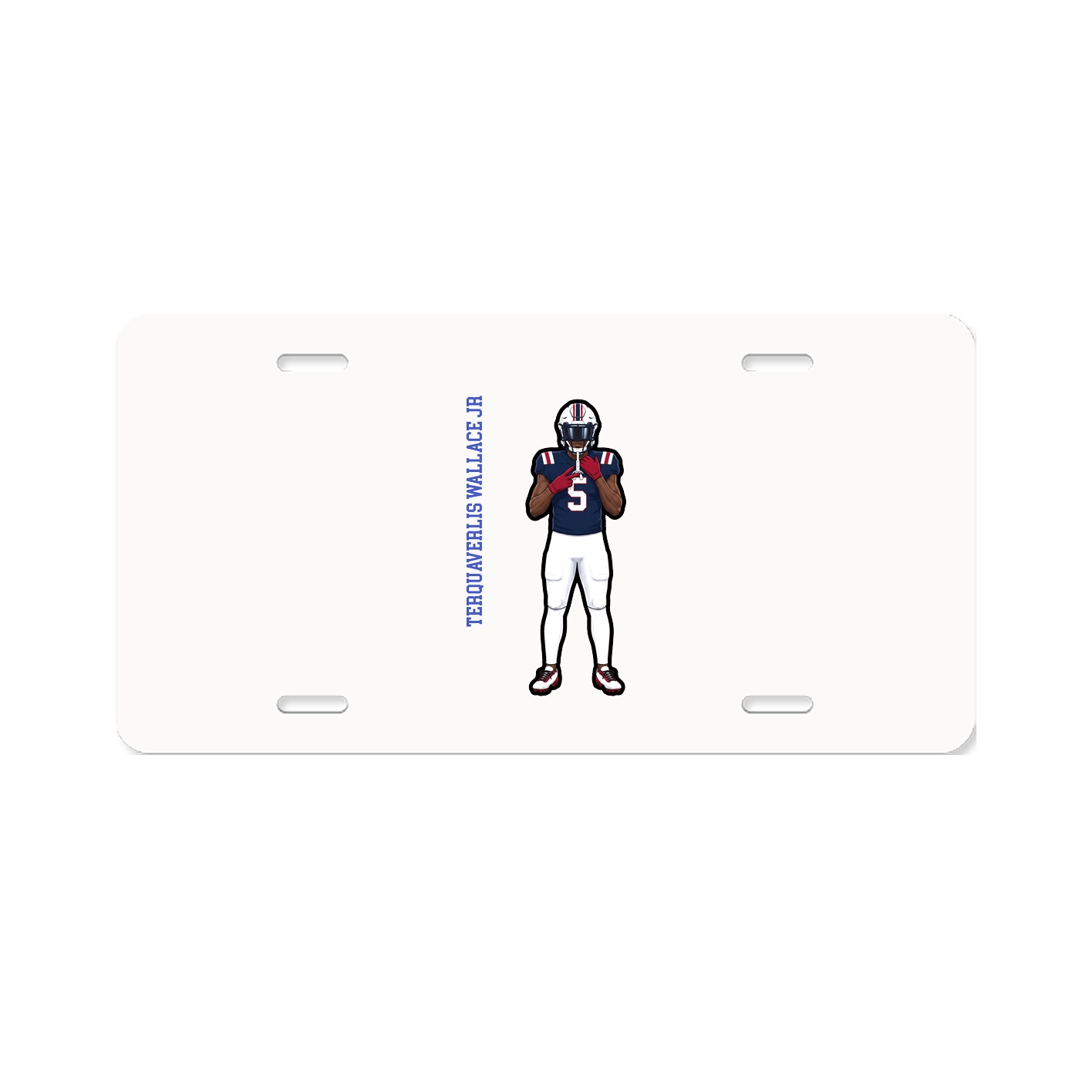 License Plate — Name Vertical in Classic