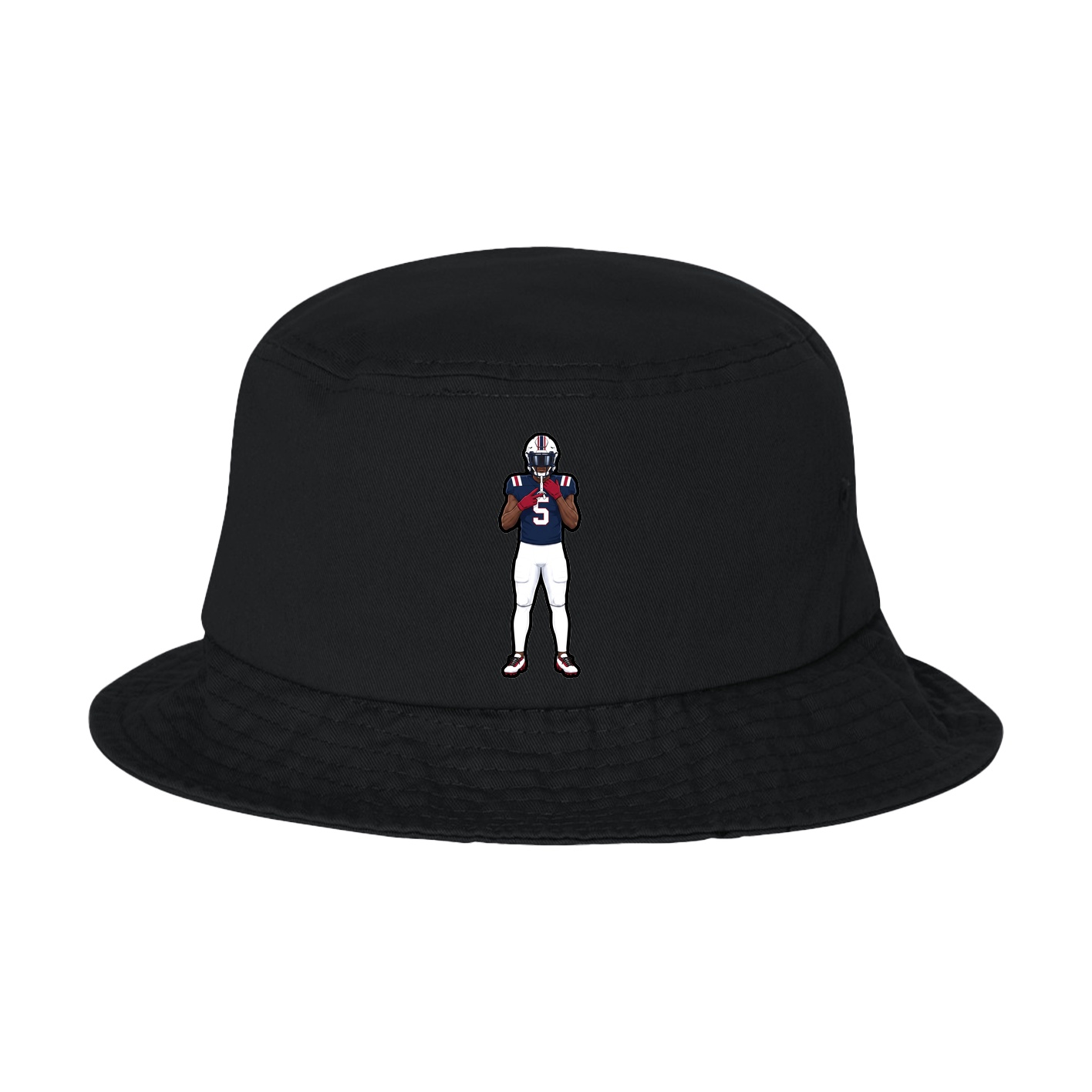 Bucket Cap — Name Vertical in Black