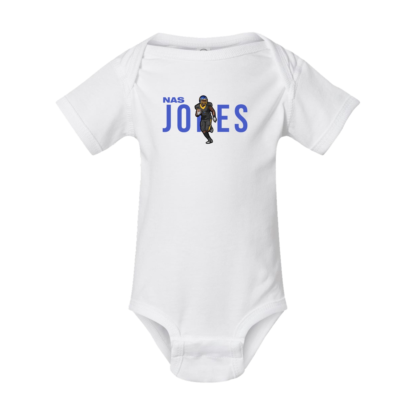 Baby Onesie — Player Name in White