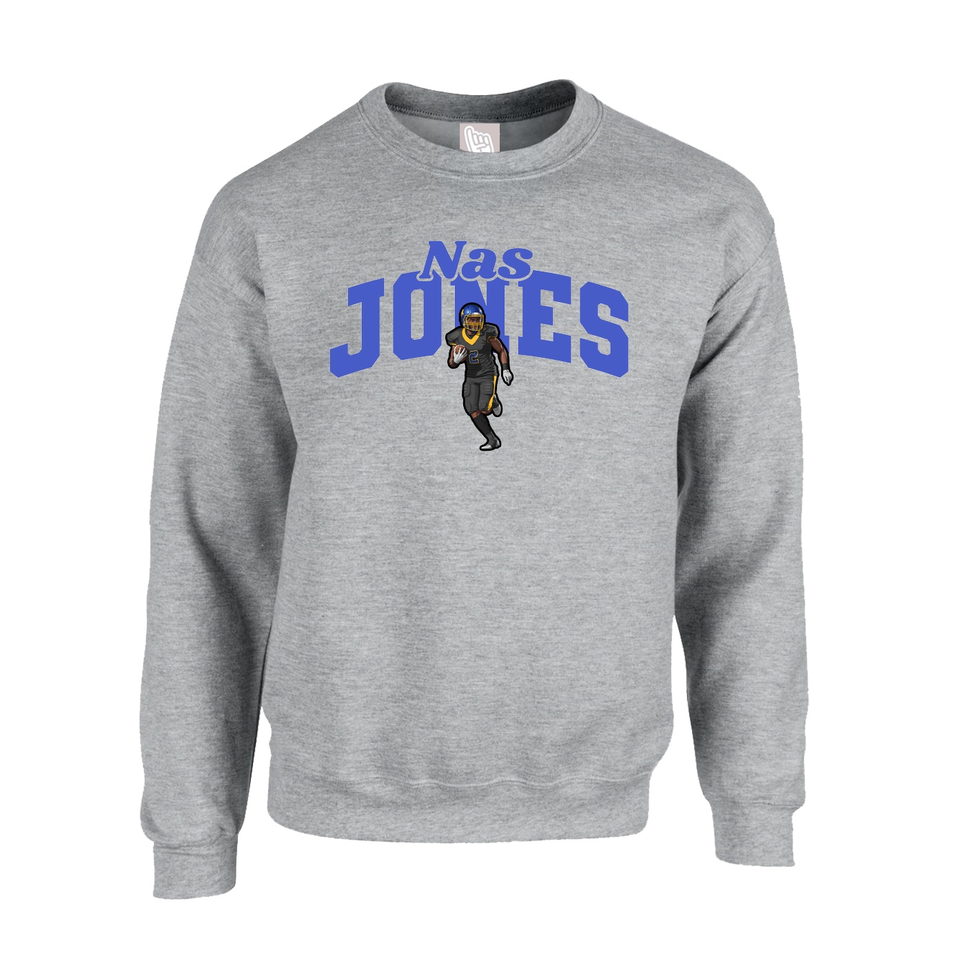 Fleece Crew — Signature Arch in Grey