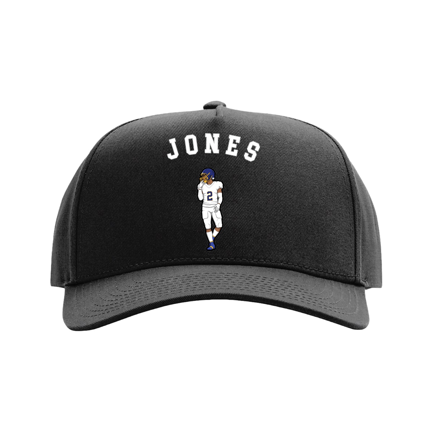 Full Fabric Five-Panel Champ Cap — Shirsey Arch in Black