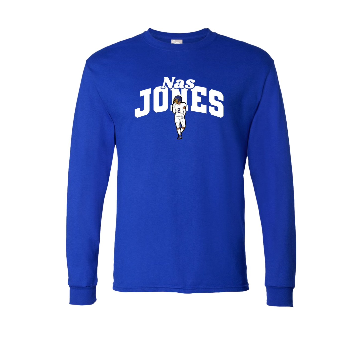 Long Sleeve Tee — Signature Arch in Royal