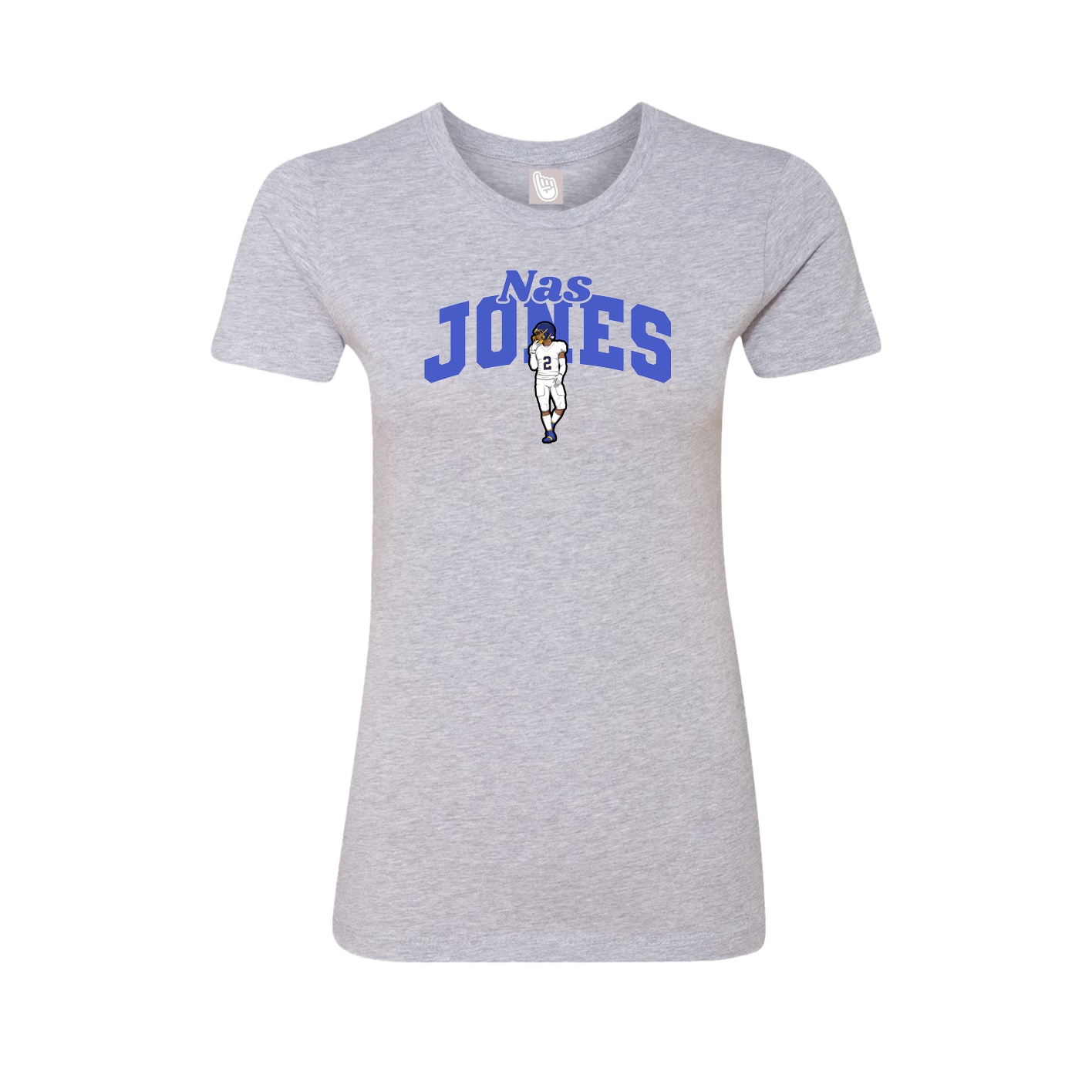 Fitted Women's Tee — Signature Arch in Grey