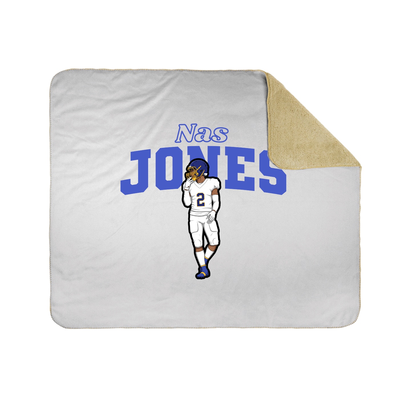 Throw Blanket — Name Arch in White