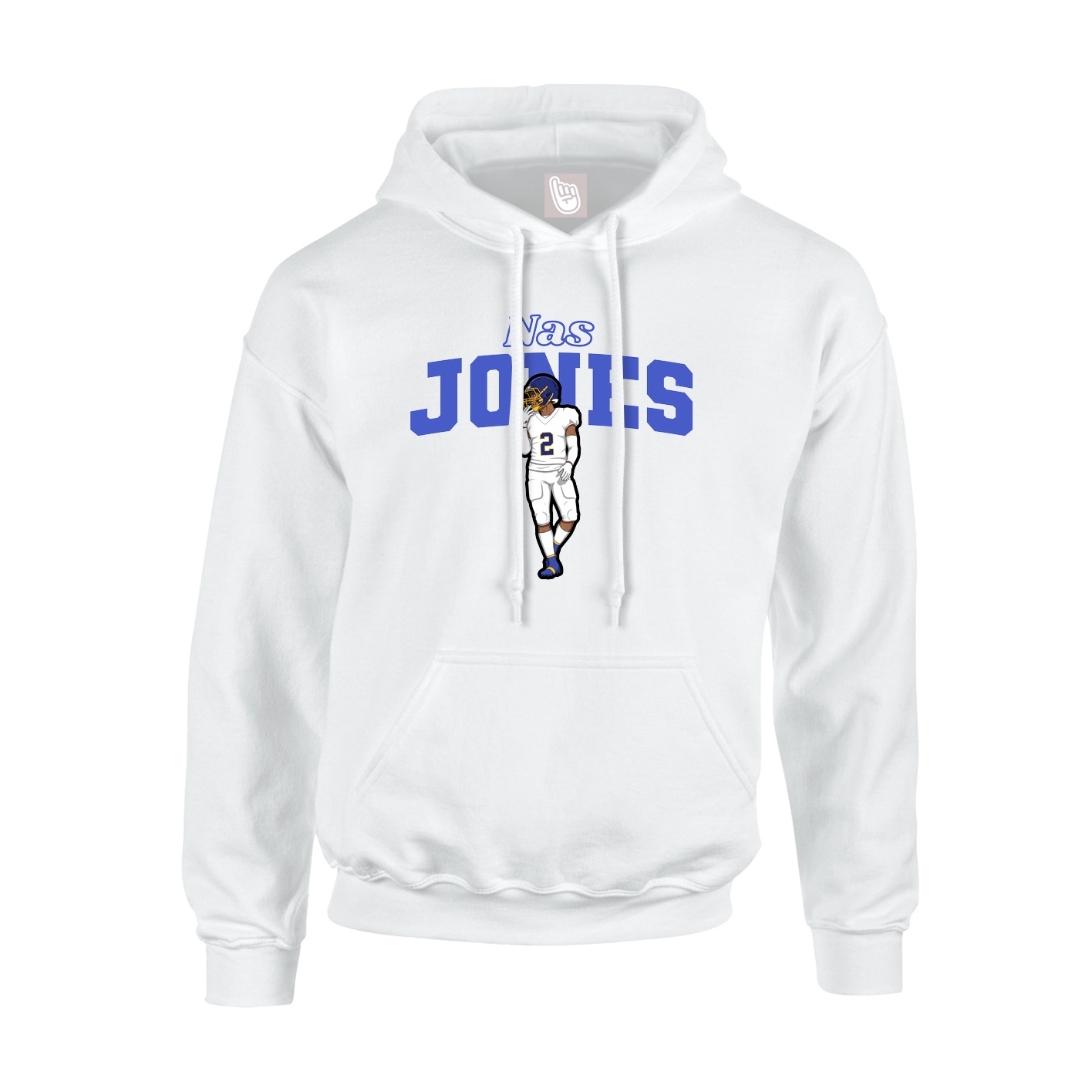 Hoodie — Name Arch in White