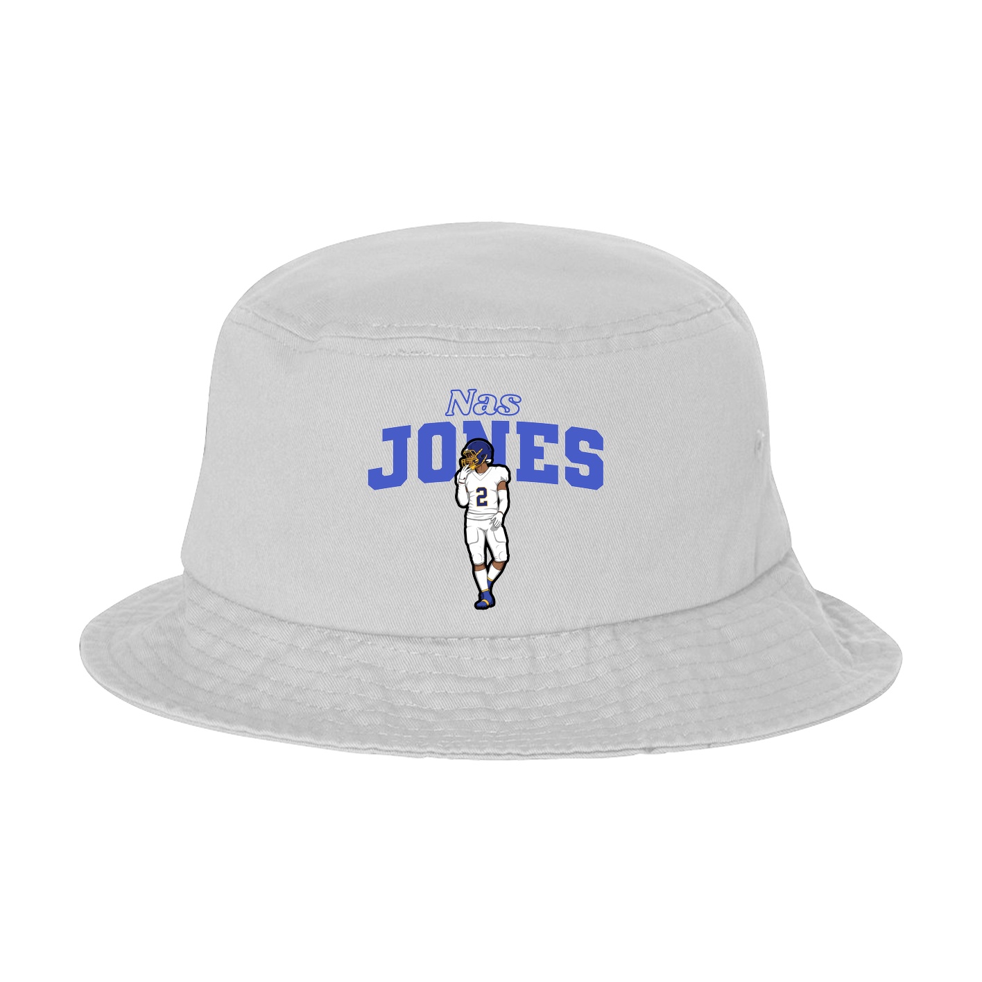 Bucket Cap — Name Arch in White