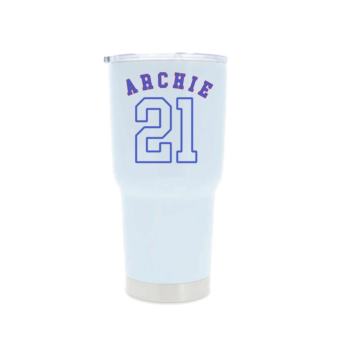 30oz Stainless Steel Tumbler — Shirsey Arch in White