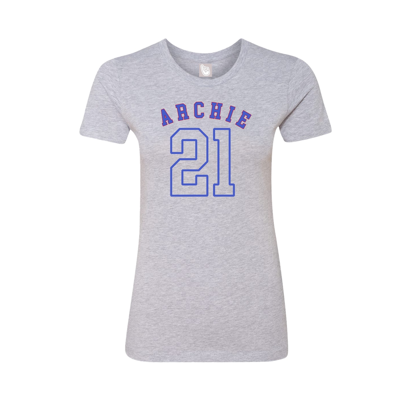 Fitted Women's Tee — Shirsey Arch in Grey