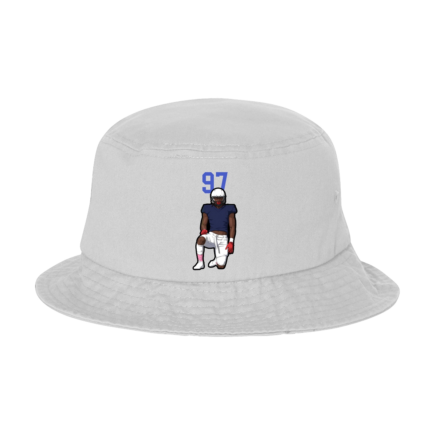 Bucket Cap — Number Top in White