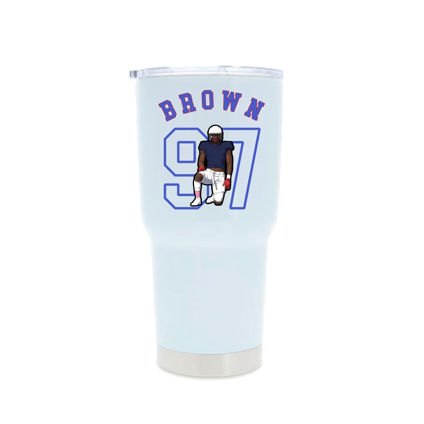 30oz Stainless Steel Tumbler — Shirsey Arch in White