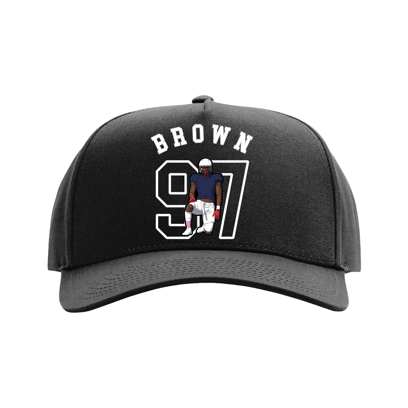 Full Fabric Five-Panel Champ Cap — Shirsey Arch in Black
