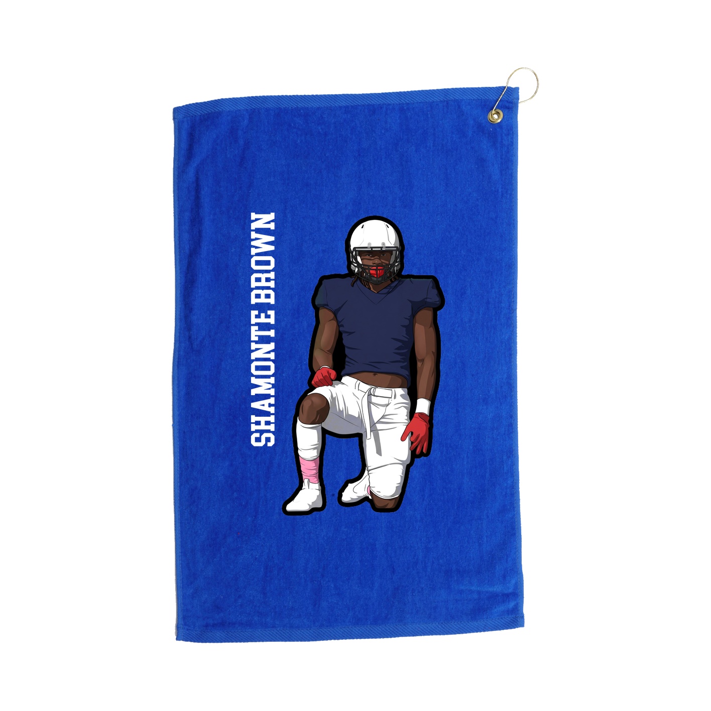Golf Towel — Name Vertical in Royal