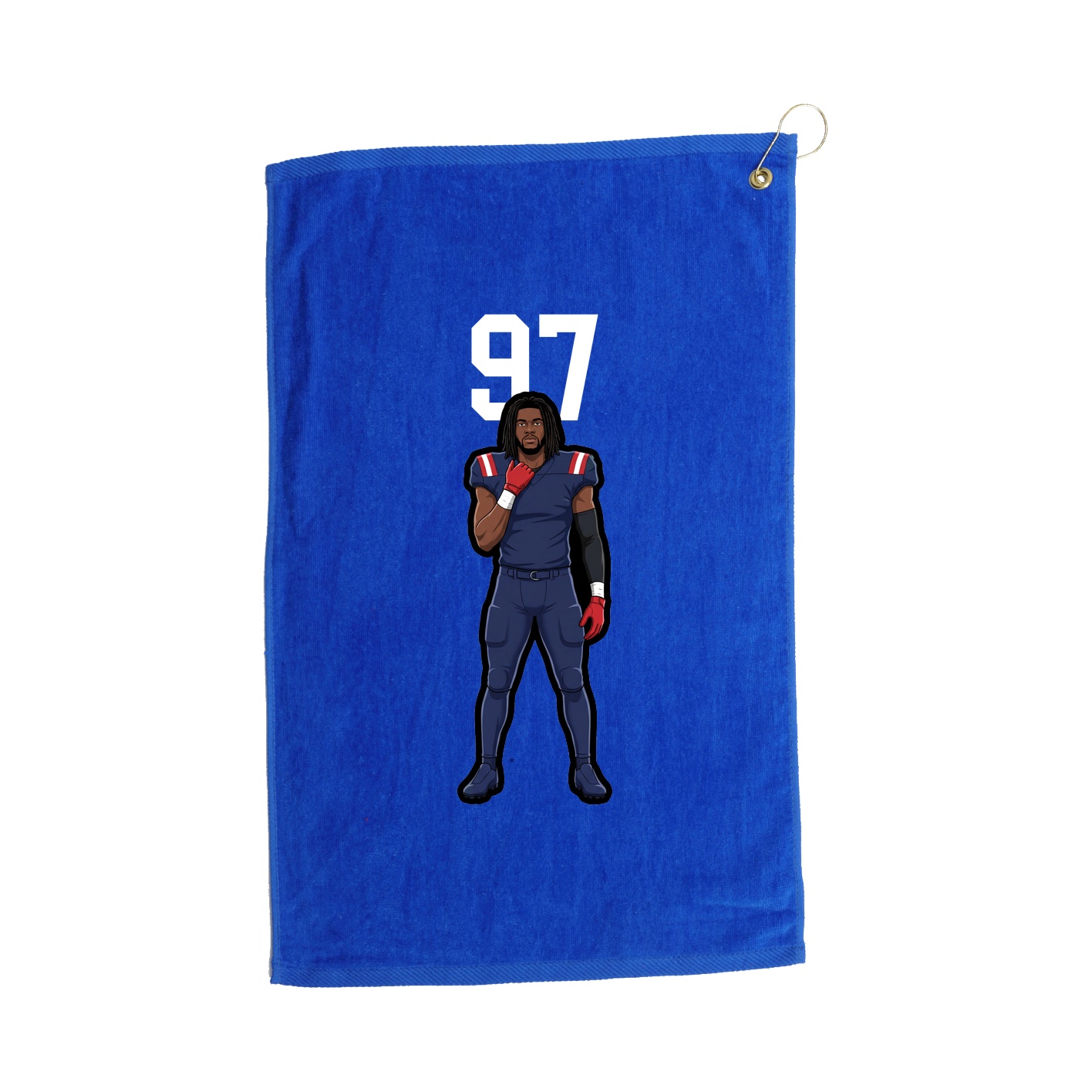 Golf Towel — Number Top in Royal