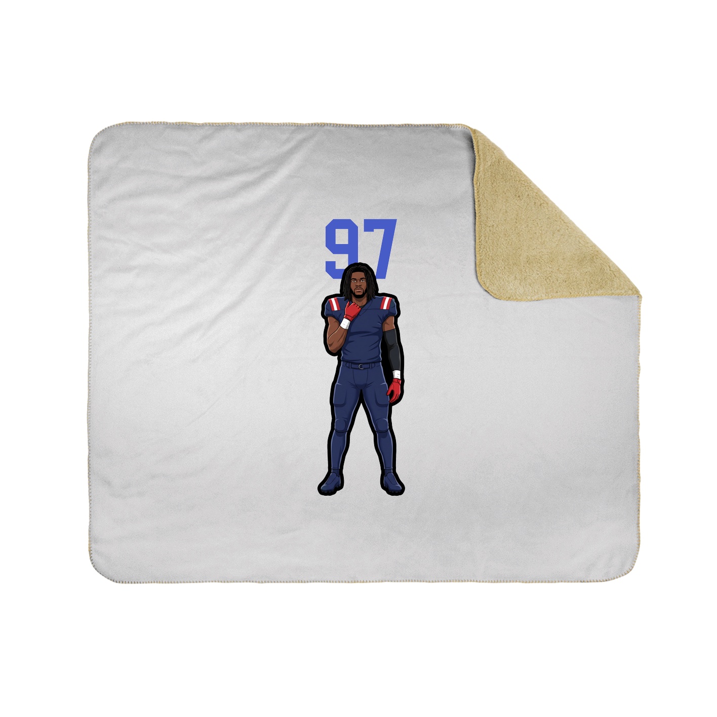 Throw Blanket — Number Top in White