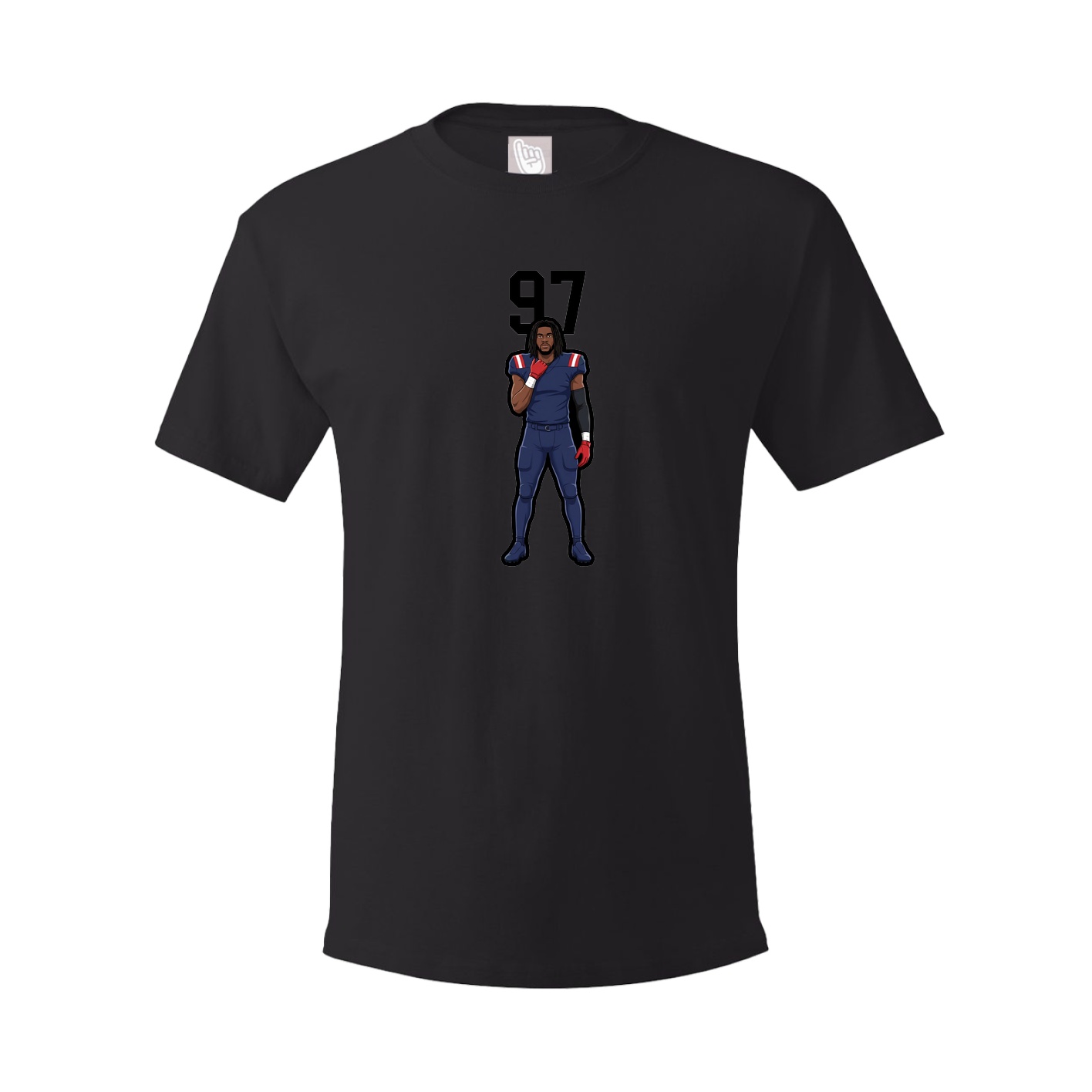 Youth Tee — Number Top in Black