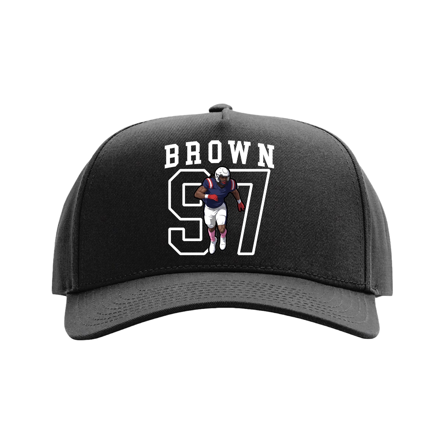 Full Fabric Five-Panel Champ Cap — Shirsey in Black