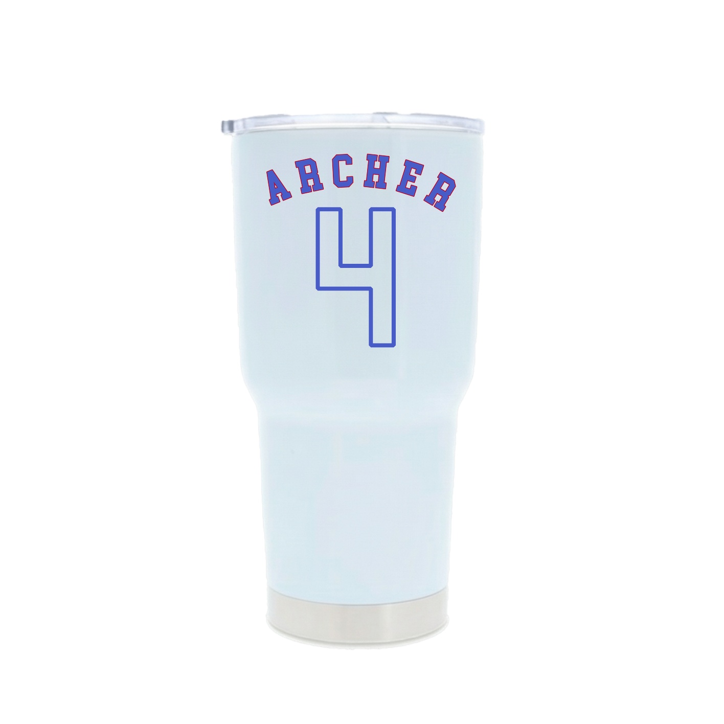 30oz Stainless Steel Tumbler — Shirsey Arch in White