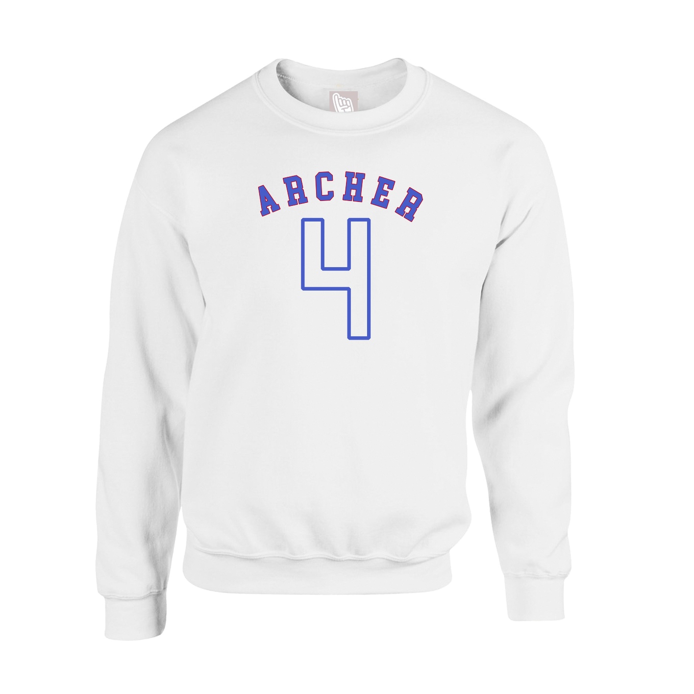 Fleece Crew — Shirsey Arch in White