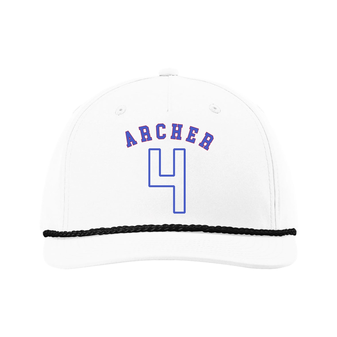 Five-Panel Classic Rope Cap — Shirsey Arch in White