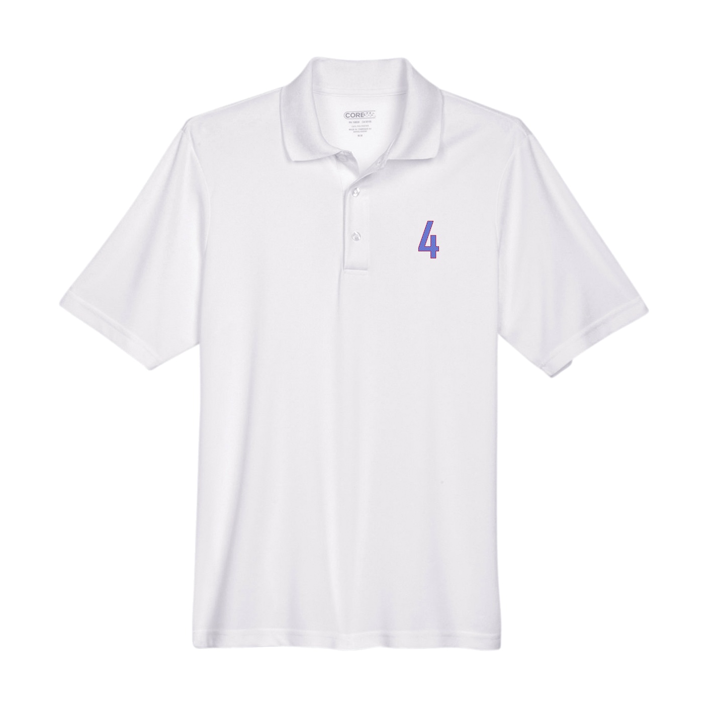 Performance Polo — Front Shirsy in White
