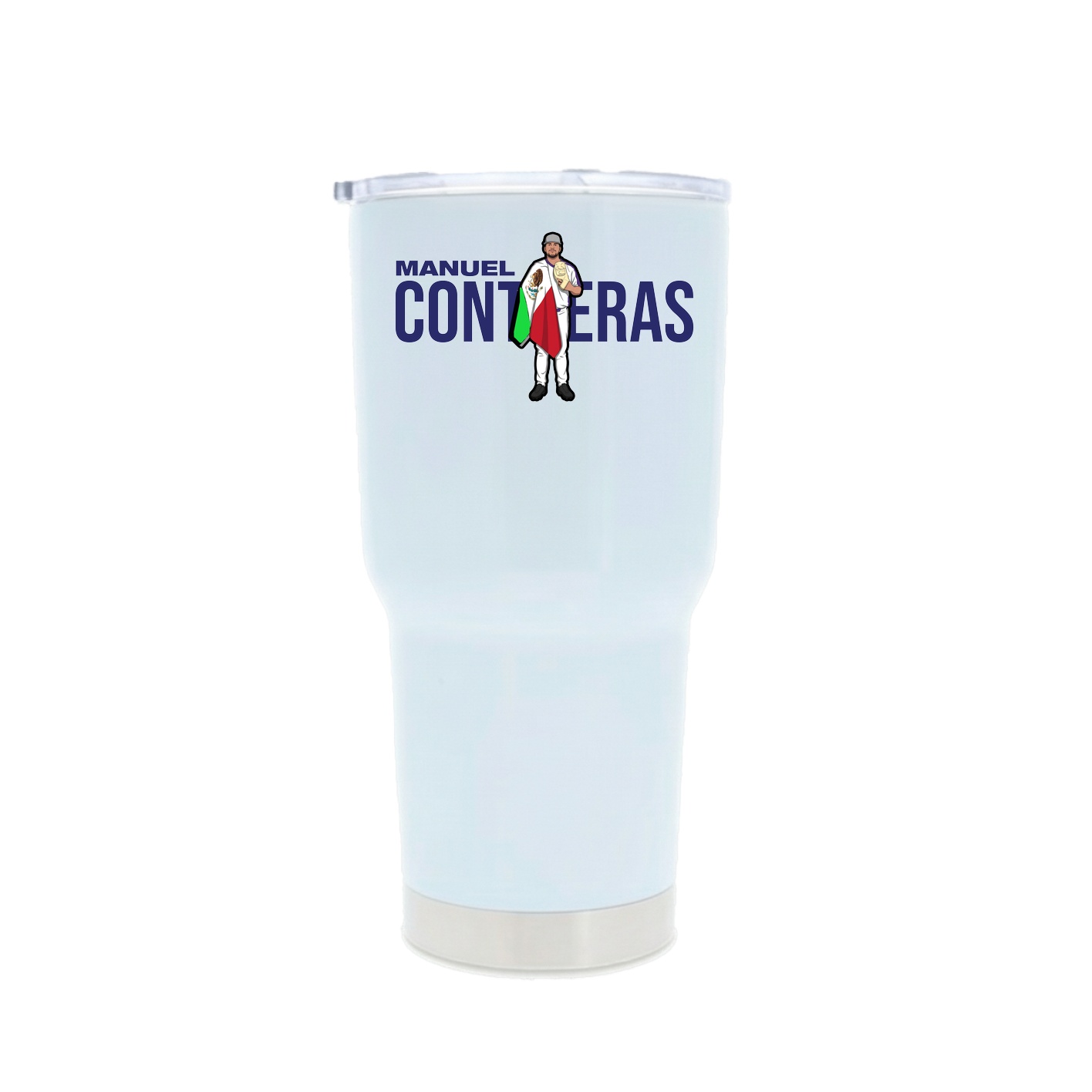 30oz Stainless Steel Tumbler — Player Name in White
