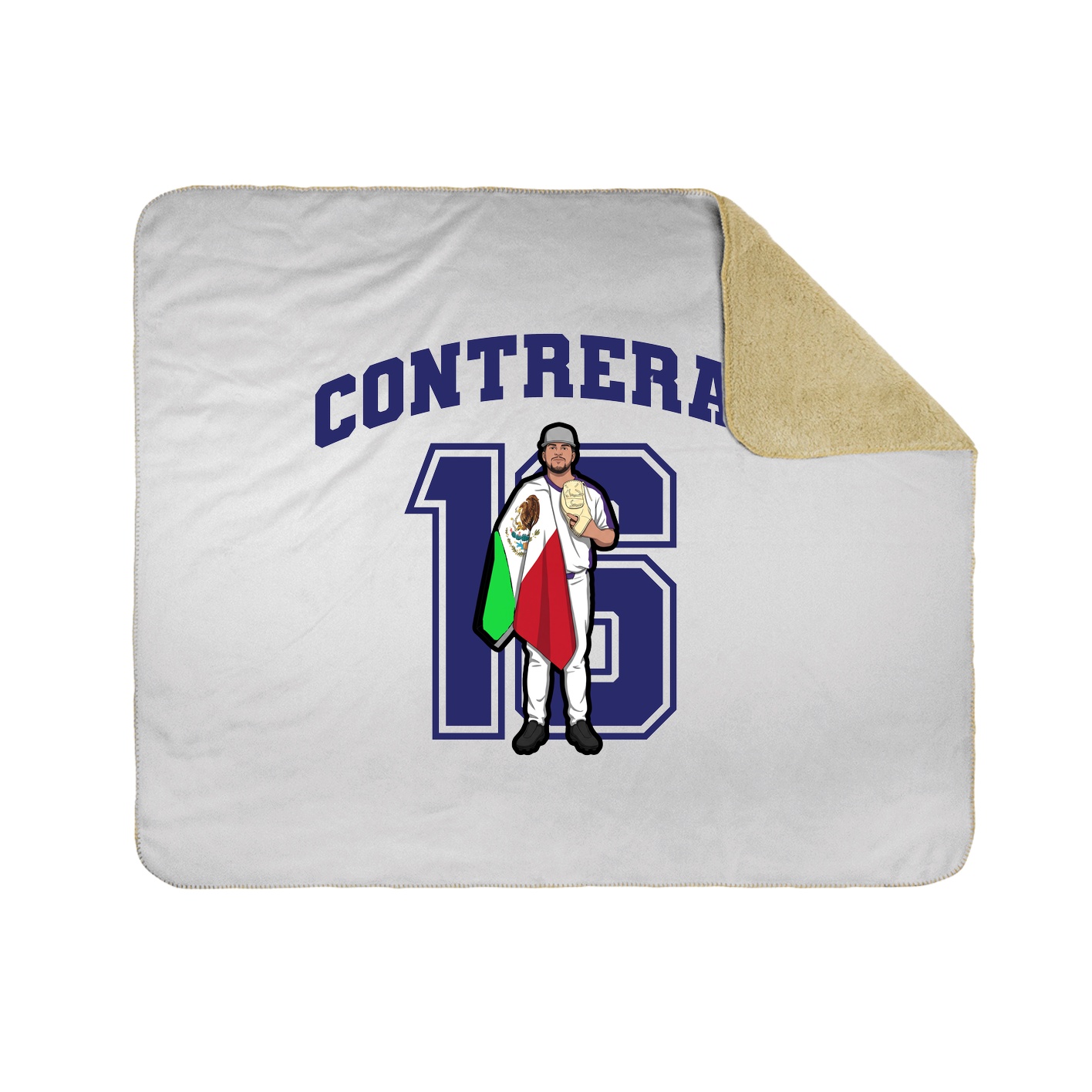 Throw Blanket — Number in White